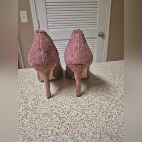 Nine West Women's Burgundy Suede Pumps - Picture 3 of 8